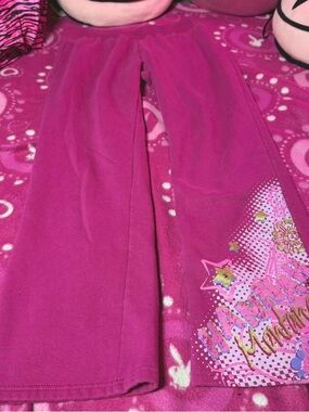 Hannah Montana Girls Magenta Pink Sweatpants Large 12-14